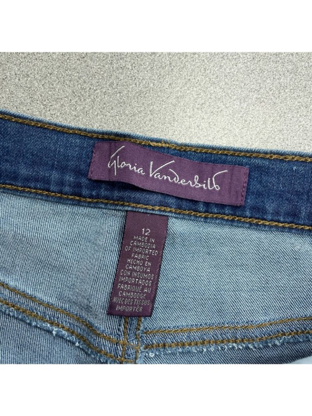 NWT Gloria Vanderbilt Amanda Jean Capris Women's 12  High-Rise Stretch B0714 - Picture 9 of 15